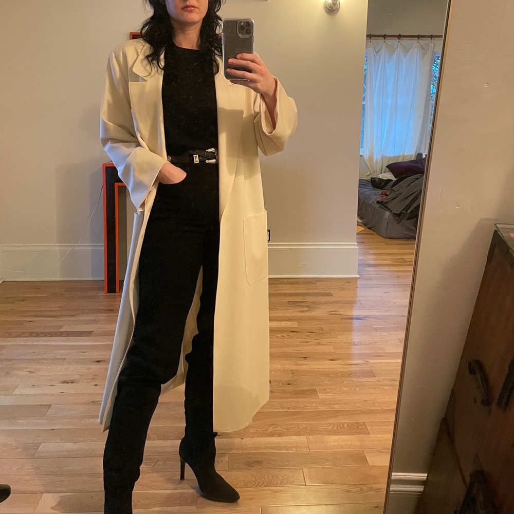 Oversized Trench - cream / white - sz M